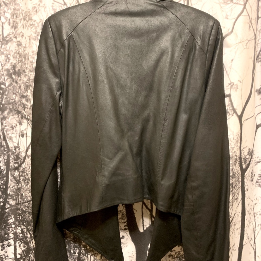 Leather Drape-front Jacket - Medium - C-LECTIVE - Picture 3 of 6